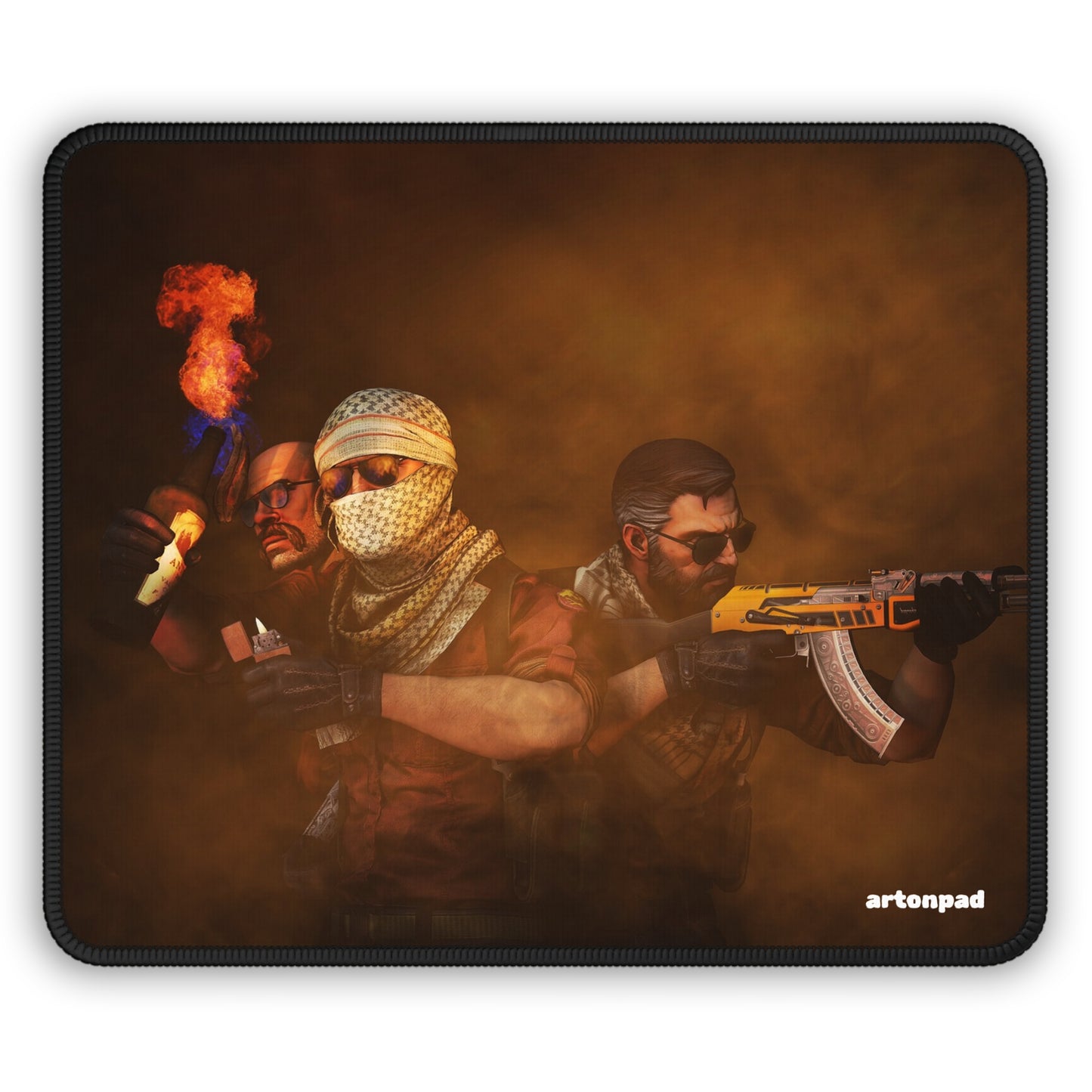 T-Side Assault Mouse Pad – CS:GO Agents United in Fire