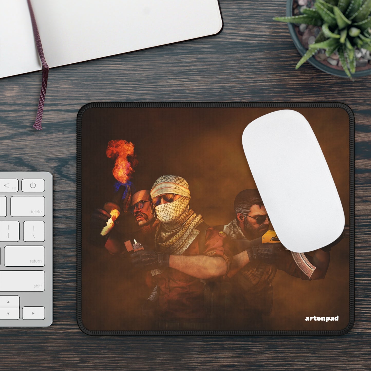 T-Side Assault Mouse Pad – CS:GO Agents United in Fire